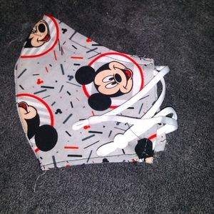 GREY MICKEY MOUSE PRINTED FACE MASK W FILTER